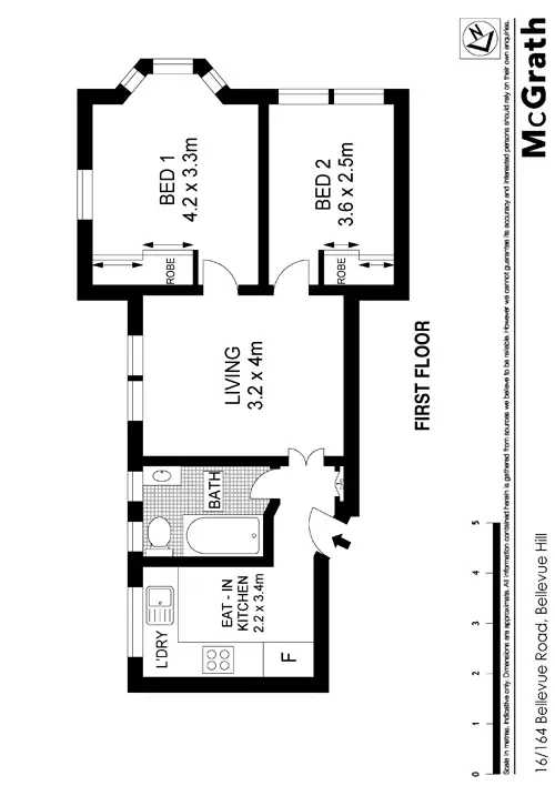Floorplan of Homely apartment listing, 16/164 Bellevue Road, Bellevue Hill NSW 2023