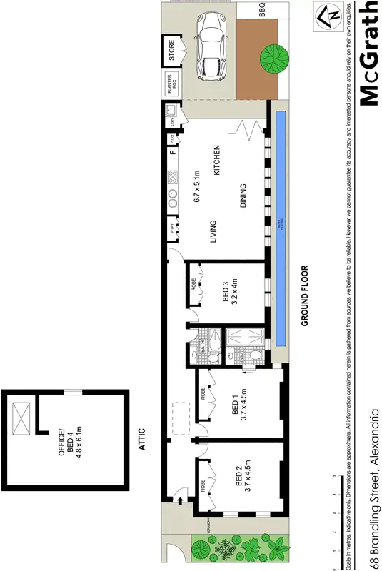 Floorplan of Homely house listing, 68 Brandling Street, Alexandria NSW 2015