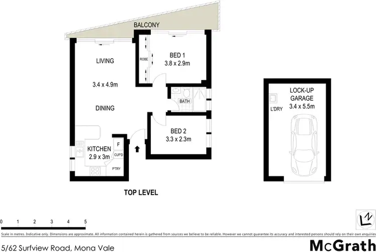 Floorplan of Homely apartment listing, 5/62 Surfview Road, Mona Vale NSW 2103
