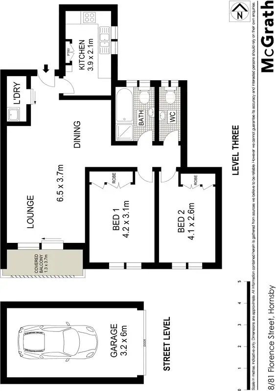 Floorplan of Homely apartment listing, 8/81 Florence Street, Hornsby NSW 2077