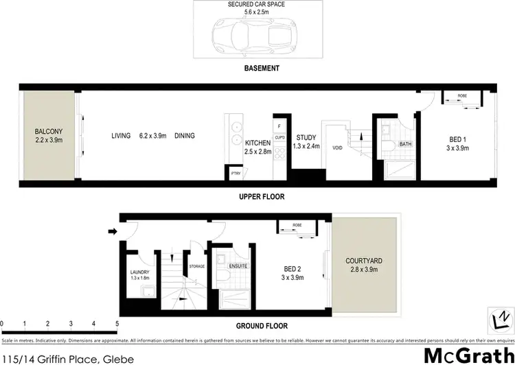 Floorplan of Homely apartment listing, 115/14 Griffin Place, Glebe NSW 2037