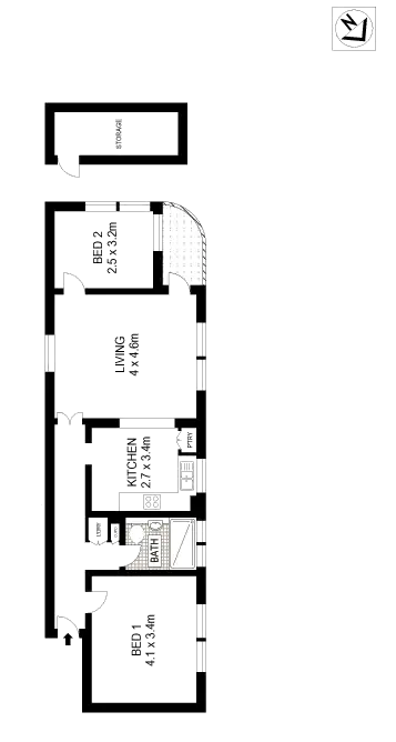 Floorplan of Homely apartment listing, 2/54 Bellevue Road, Bellevue Hill NSW 2023