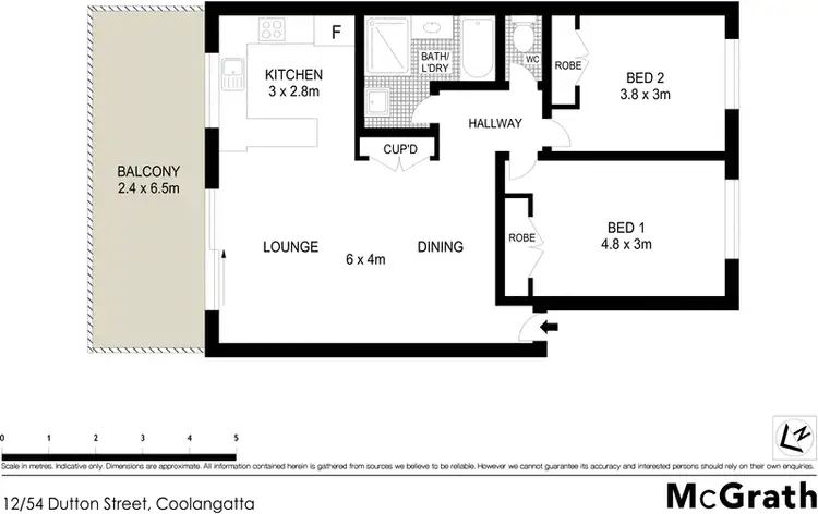 Floorplan of Homely apartment listing, 12/54 Dutton Street, Coolangatta QLD 4225