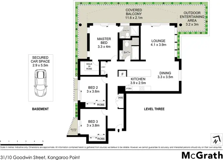 Floorplan of Homely apartment listing, 31/10 Goodwin Street, Kangaroo Point QLD 4169