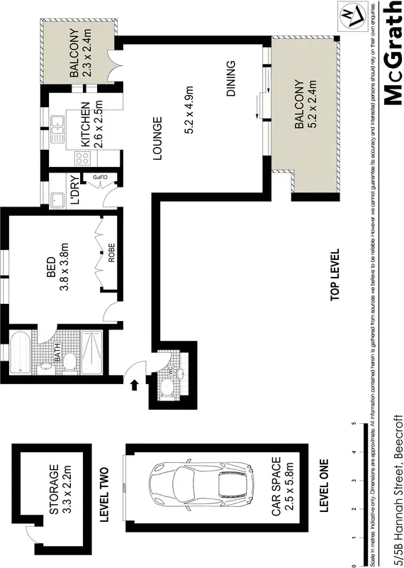 Floorplan of Homely apartment listing, 5/5B Hannah Street, Beecroft NSW 2119