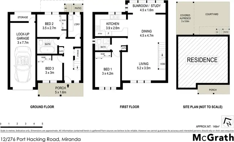 Floorplan of Homely townhouse listing, 12/276 Port Hacking Road, Miranda NSW 2228