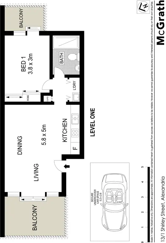 Floorplan of Homely apartment listing, 13/1 Shirley Street, Alexandria NSW 2015