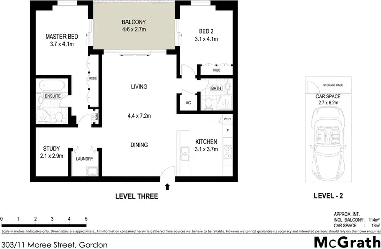 Floorplan of Homely apartment listing, 303/11 Moree Street, Gordon NSW 2072