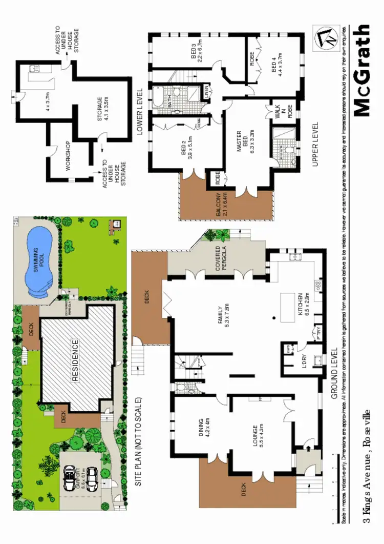Floorplan of Homely house listing, 3 Kings Avenue, Roseville NSW 2069