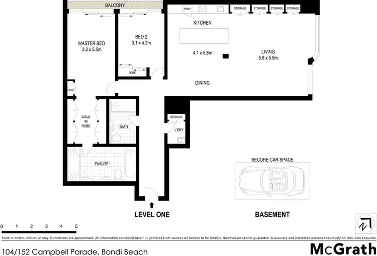 Floorplan of Homely apartment listing, 104/152 Campbell Parade, Bondi Beach NSW 2026
