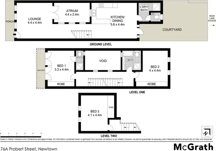 Floorplan of Homely house listing, 76A Probert Street, Newtown NSW 2042