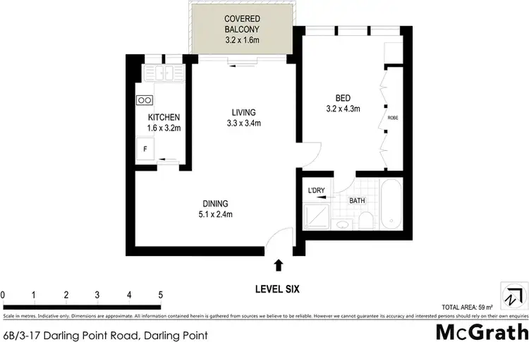 Floorplan of Homely apartment listing, 6B/3 Darling Point Road, Darling Point NSW 2027