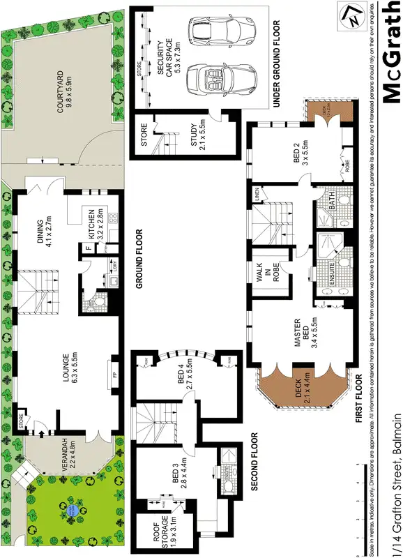 Floorplan of Homely house listing, 1/14 Grafton Street, Balmain NSW 2041