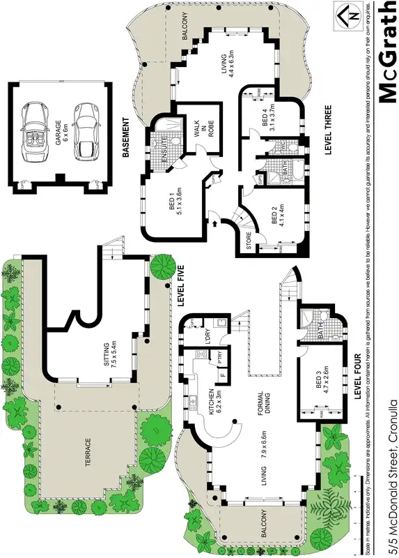 Floorplan of Homely apartment listing, 5/5 McDonald Street, Cronulla NSW 2230