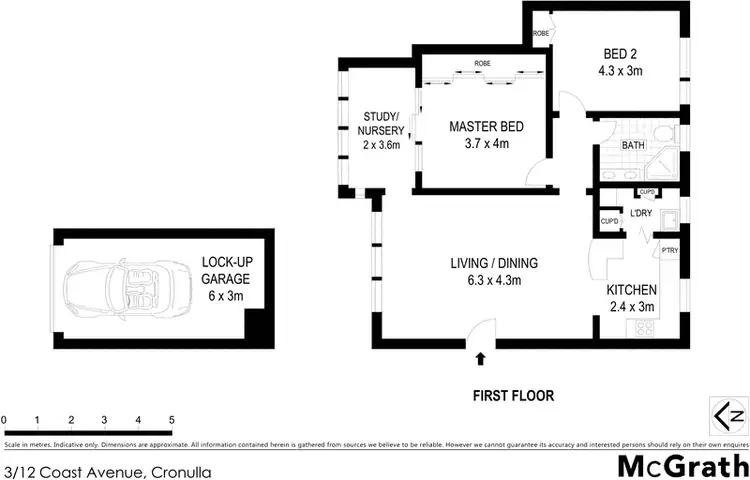 Floorplan of Homely apartment listing, 3/12 Coast Avenue, Cronulla NSW 2230