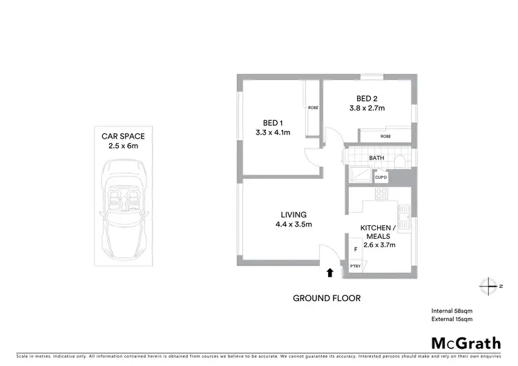 Floorplan of Homely unit listing, 1/33 Kembla Street, Wollongong NSW 2500