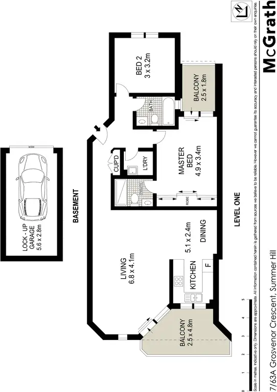 Floorplan of Homely apartment listing, 7/63A Grosvenor Crescent, Summer Hill NSW 2130