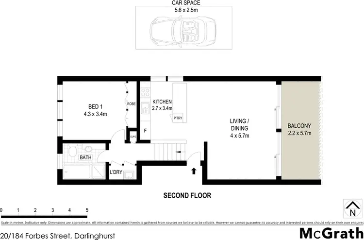 Floorplan of Homely apartment listing, 20/184 Forbes Street, Darlinghurst NSW 2010