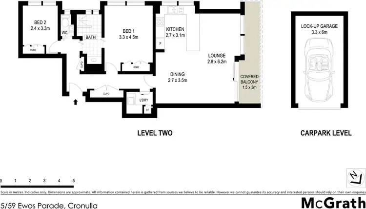 Floorplan of Homely apartment listing, 5/59 Ewos Parade, Cronulla NSW 2230