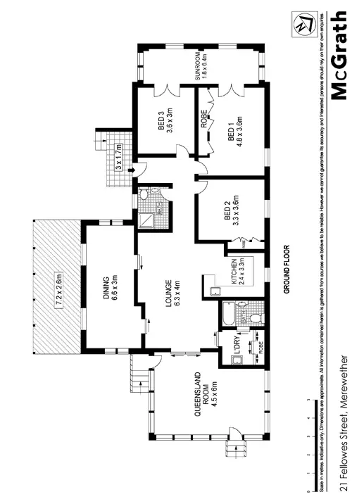 Floorplan of Homely house listing, 21 Fellowes Street, Merewether NSW 2291