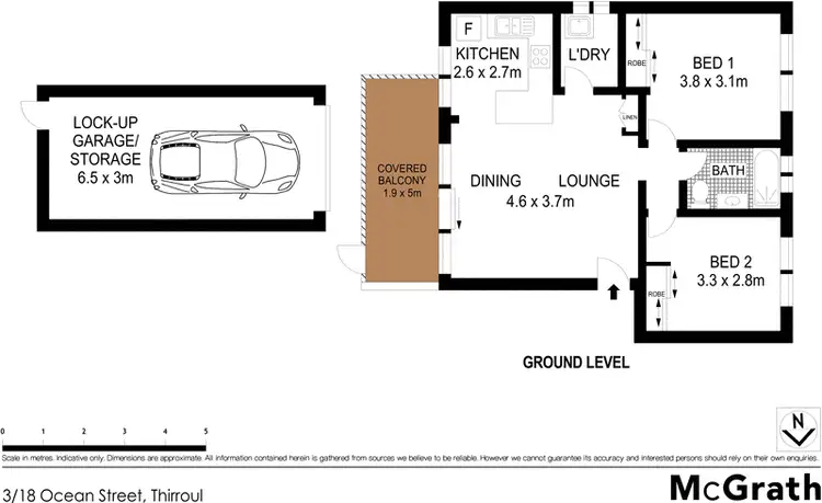 Floorplan of Homely apartment listing, 3/18 Ocean Street, Thirroul NSW 2515