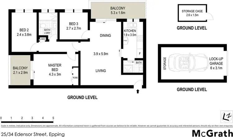 Floorplan of Homely apartment listing, 25/34 Edensor Street, Epping NSW 2121