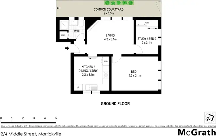 Floorplan of Homely apartment listing, 2/4 Middle Street, Marrickville NSW 2204