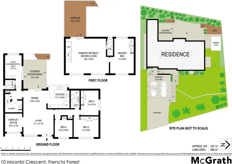 Floorplan of Homely house listing, 10 Moonbi Crescent, Frenchs Forest NSW 2086