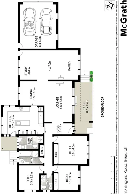 Floorplan of Homely house listing, 80 Bingara Road, Beecroft NSW 2119