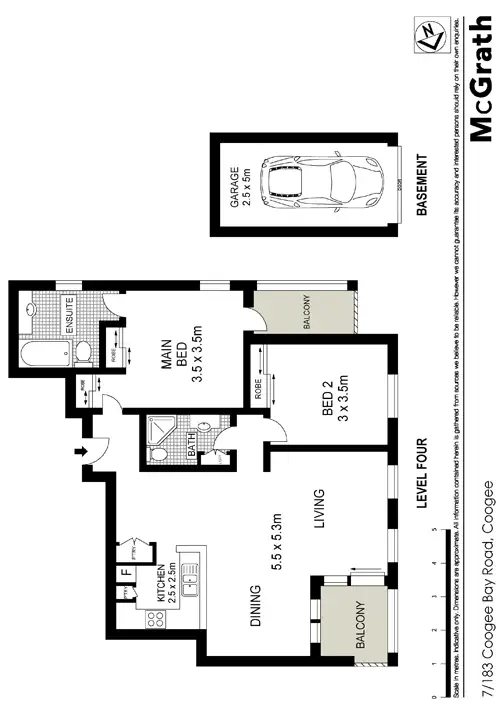 Floorplan of Homely apartment listing, 7/183 Coogee Bay Road, Coogee NSW 2034