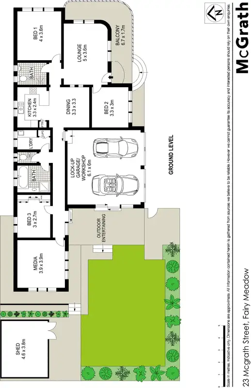 Floorplan of Homely house listing, 23 McGrath Street, Fairy Meadow NSW 2519