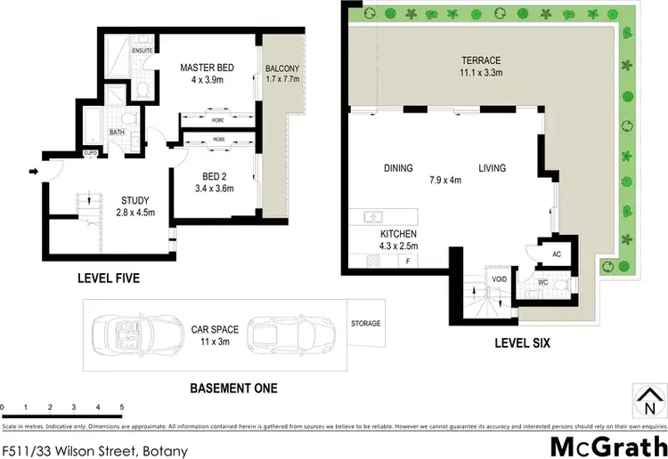 Floorplan of Homely apartment listing, 1511/43 Wilson Street, Botany NSW 2019