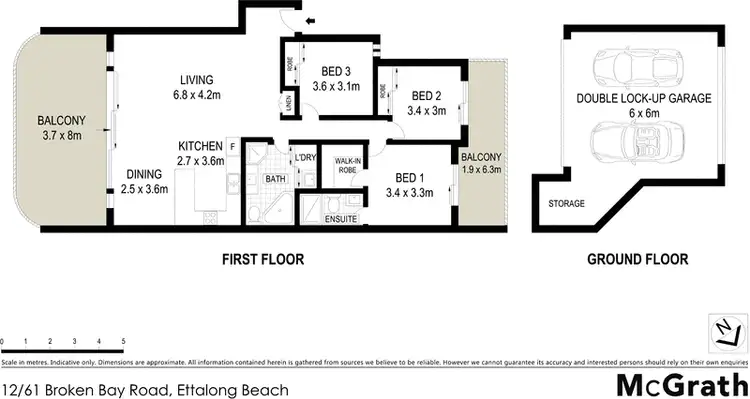 Floorplan of Homely apartment listing, 12/61 Broken Bay Road, Ettalong Beach NSW 2257