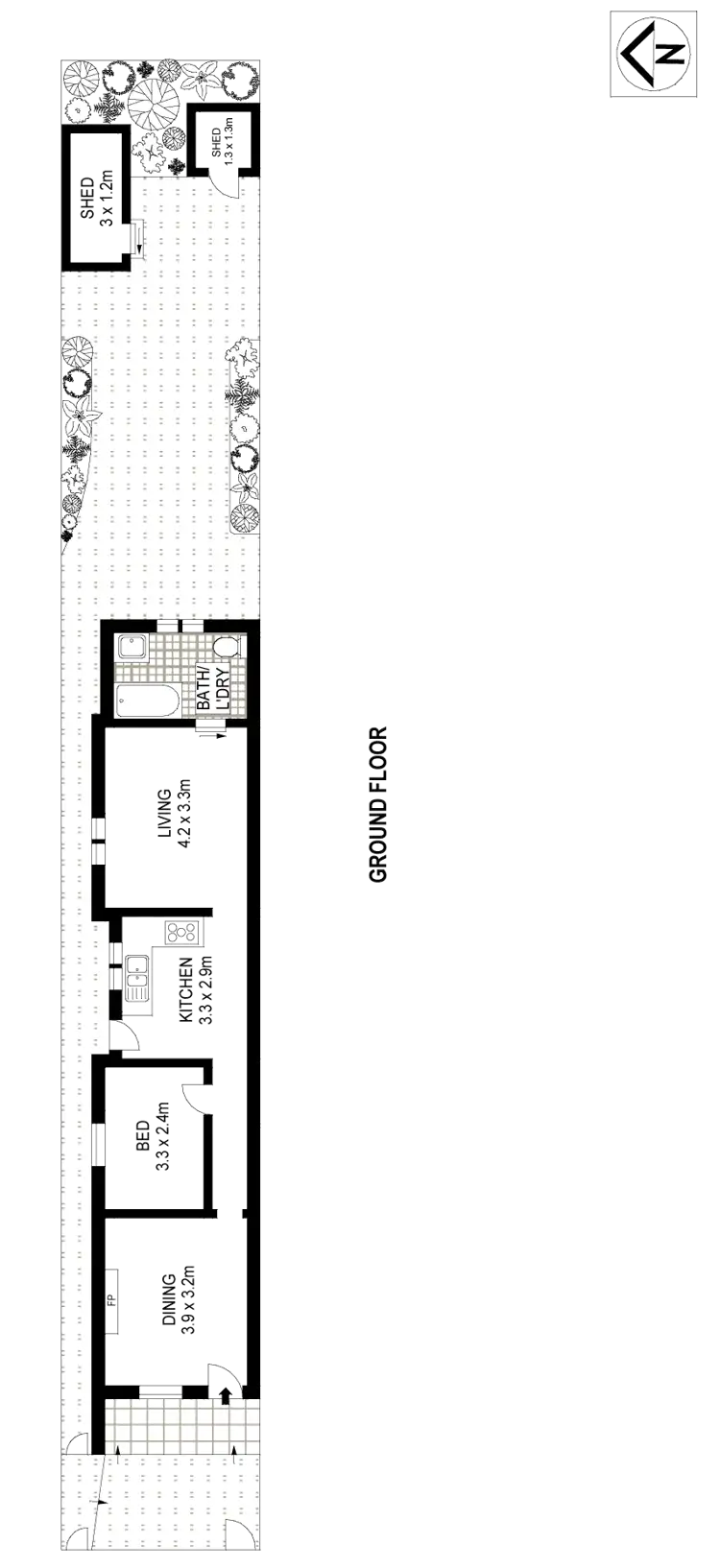 Floorplan of Homely house listing, 52 Rochford Street, Erskineville NSW 2043