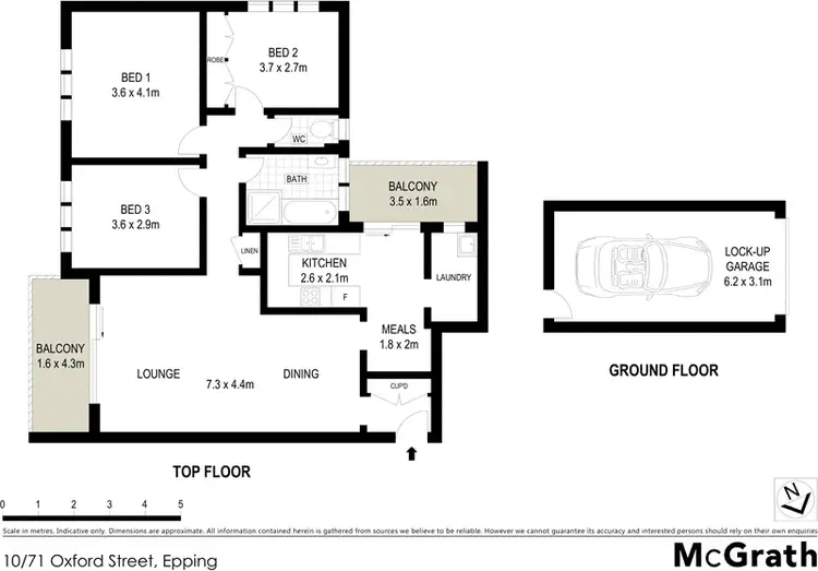 Floorplan of Homely apartment listing, 10/71 Oxford Street, Epping NSW 2121