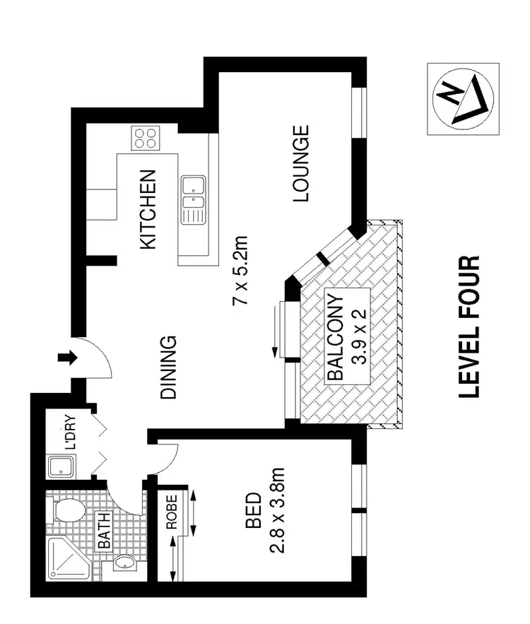 Floorplan of Homely apartment listing, 7/25 Harvey Street, Pyrmont NSW 2009