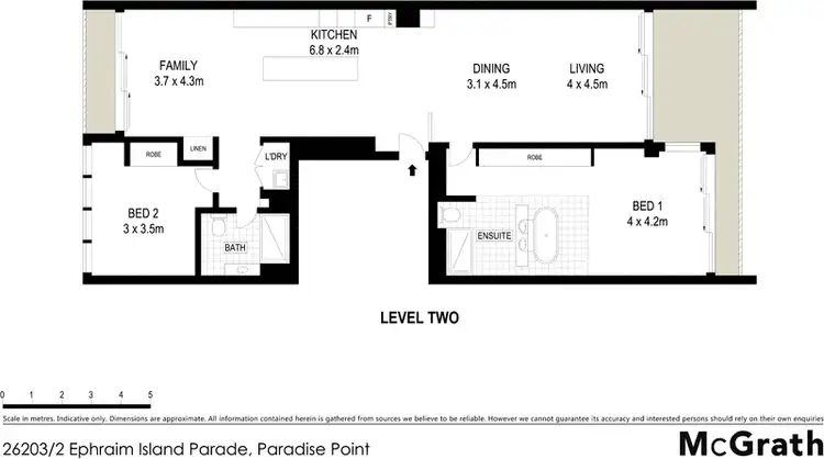 Floorplan of Homely apartment listing, 26203/2 Ephraim Island Parade, Paradise Point QLD 4216