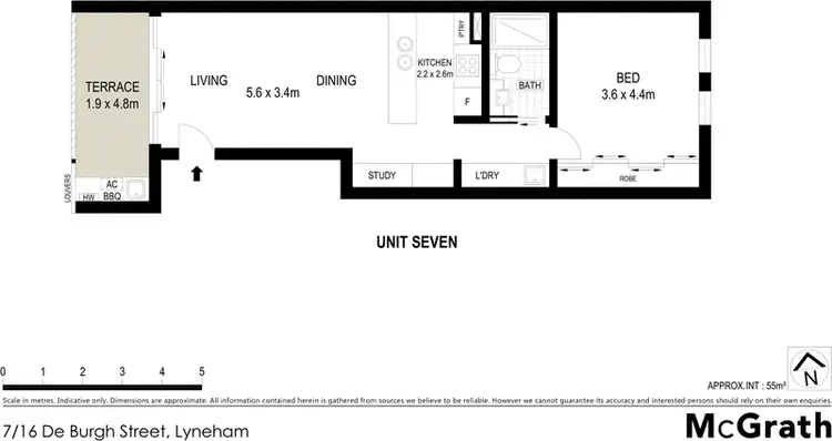 Floorplan of Homely apartment listing, 7/16 De Burgh Street, Lyneham ACT 2602