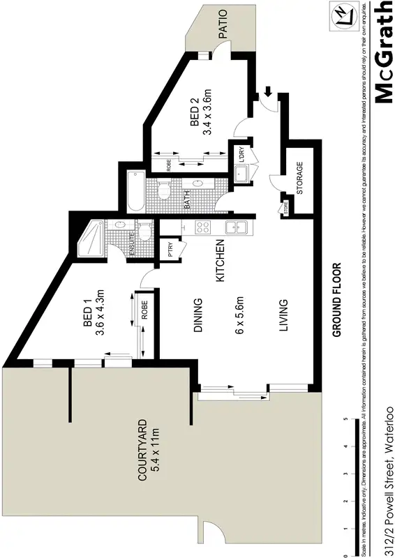 Floorplan of Homely apartment listing, 312/2 Powell Street, Waterloo NSW 2017