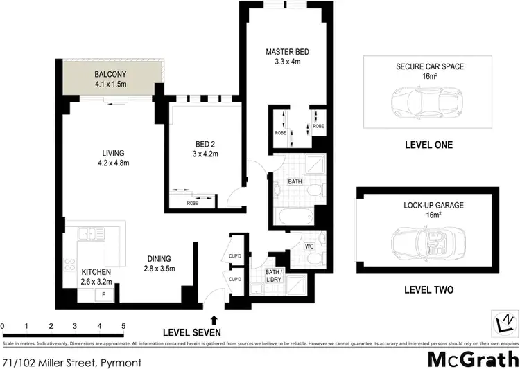 Floorplan of Homely apartment listing, 71/102 Miller Street, Pyrmont NSW 2009