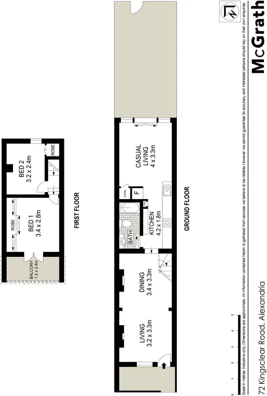 Floorplan of Homely house listing, 72 Kingsclear Road, Alexandria NSW 2015