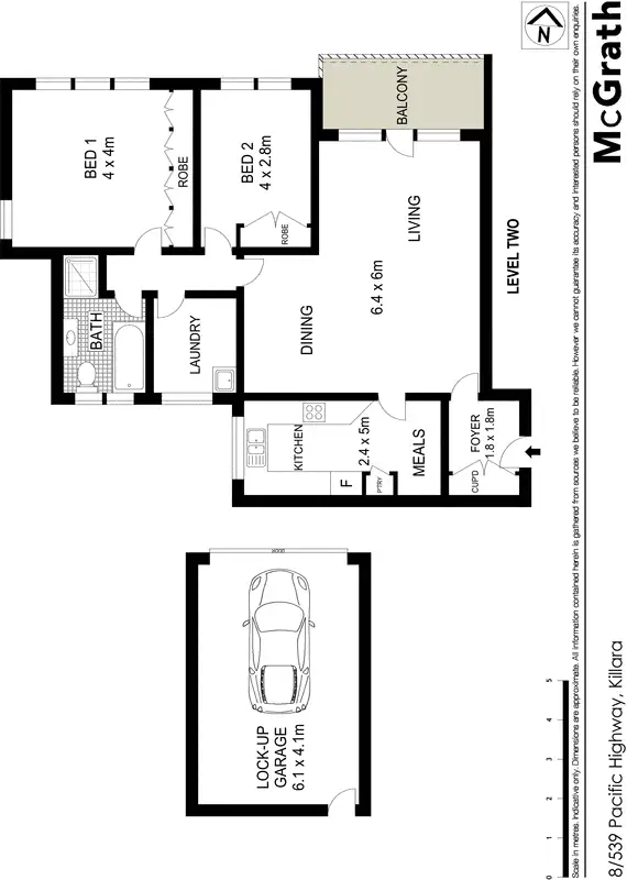Floorplan of Homely apartment listing, 8/539 Pacific Highway, Killara NSW 2071
