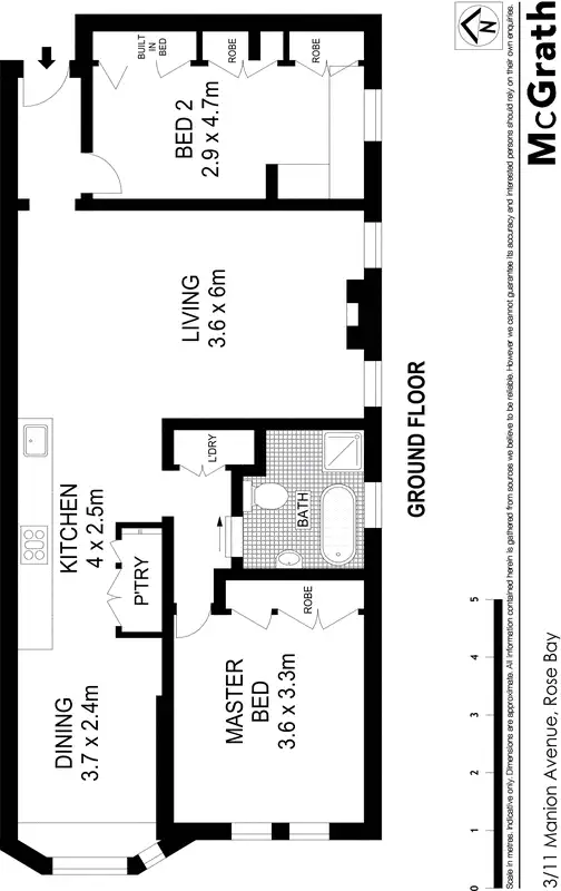 Floorplan of Homely apartment listing, 3/11 Manion Avenue, Rose Bay NSW 2029