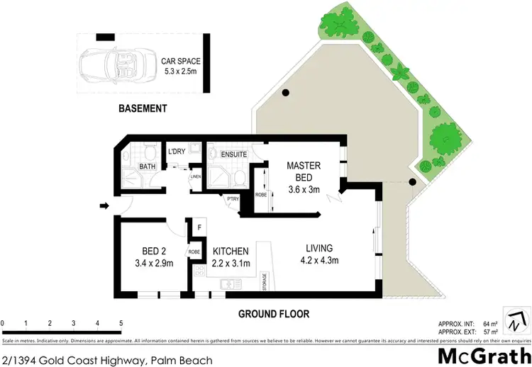 Floorplan of Homely apartment listing, 2/1396 Gold Coast Highway, Palm Beach QLD 4221