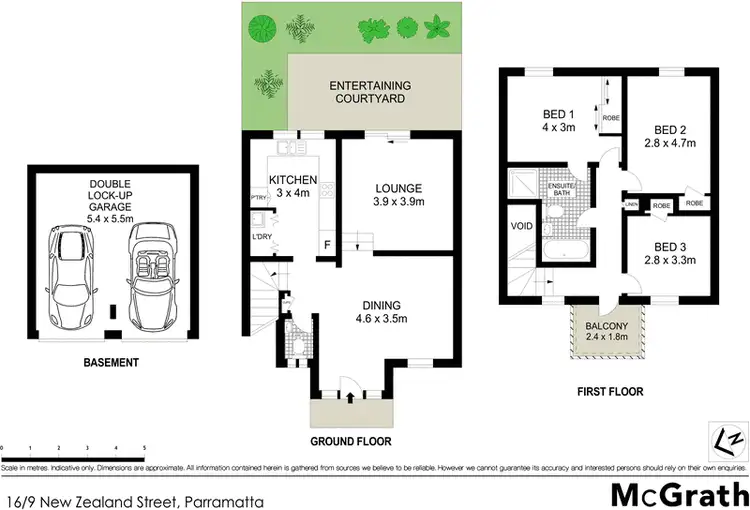 Floorplan of Homely townhouse listing, 16/9 New Zealand Street, Parramatta NSW 2150