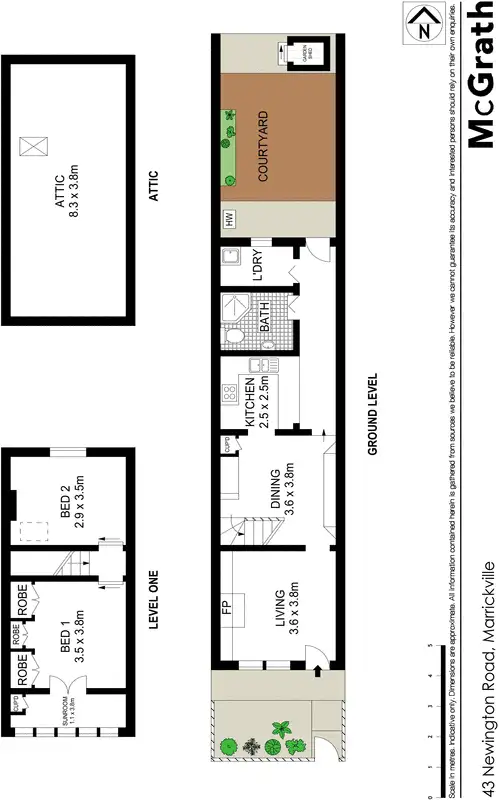 Floorplan of Homely house listing, 43 Newington Road, Marrickville NSW 2204