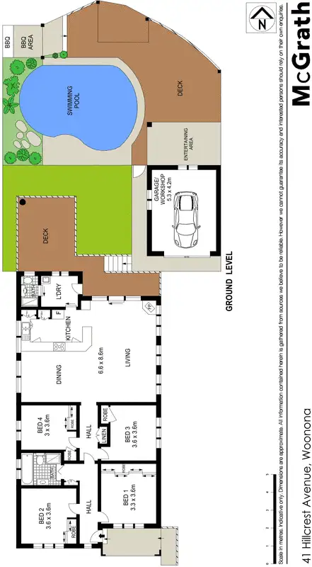 Floorplan of Homely house listing, 41 Hillcrest Avenue, Woonona NSW 2517