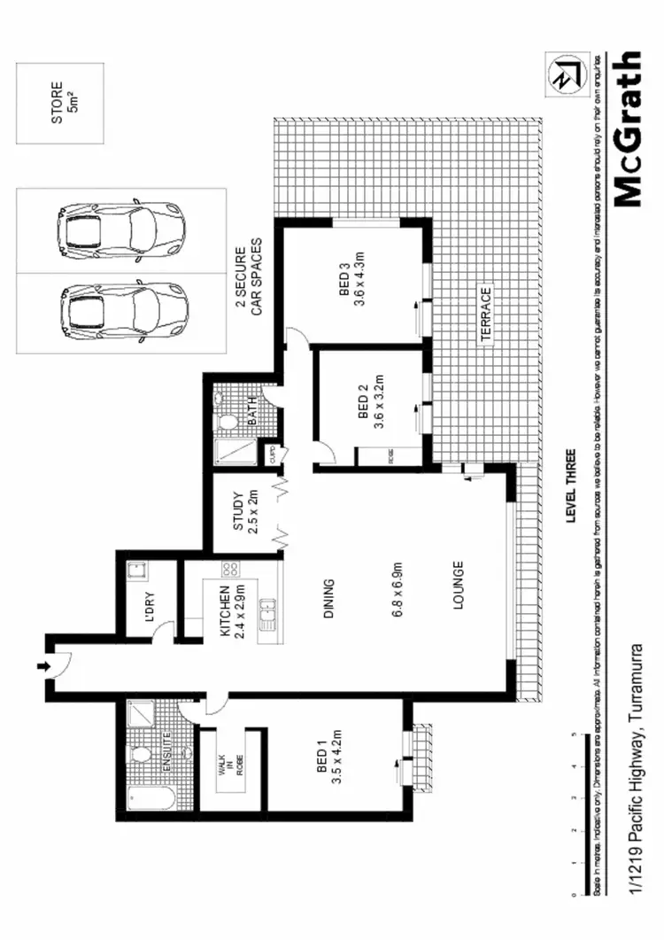 Floorplan of Homely apartment listing, 1/1219 Pacific Highway, Turramurra NSW 2074