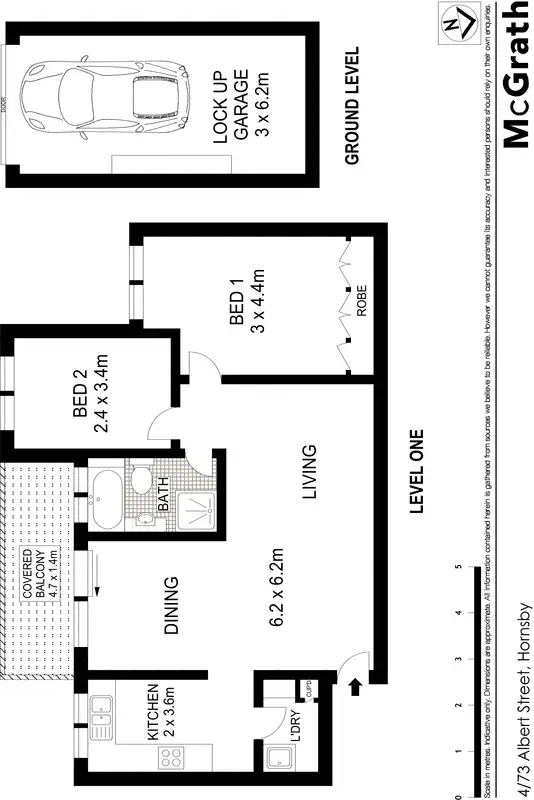 Floorplan of Homely apartment listing, 4/73 Albert Street, Hornsby NSW 2077