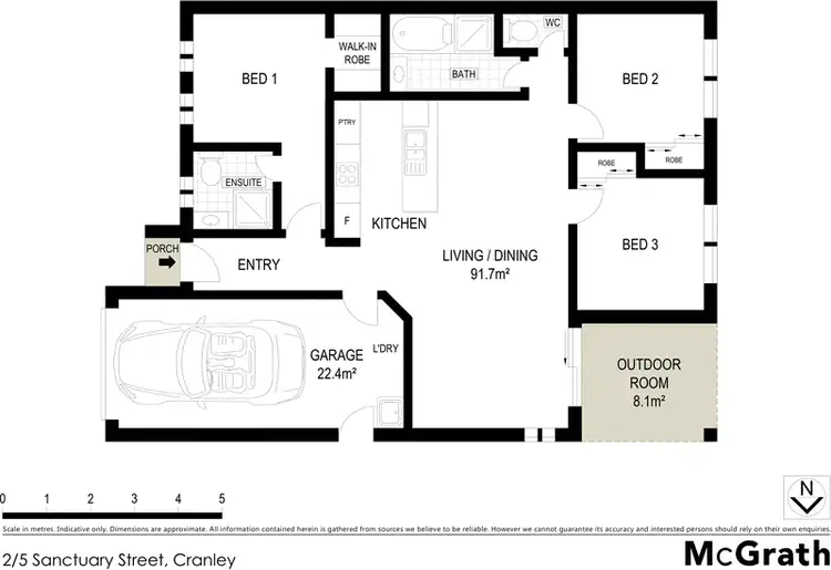 Floorplan of Homely apartment listing, 2/5 Sanctuary Street, Cranley QLD 4350